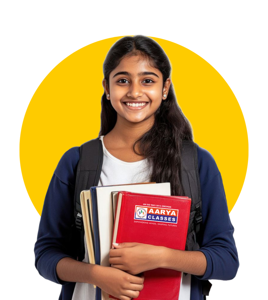 Girl student with books